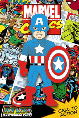 Marvel Comics CAPTAIN AMERICA Character Pin MultiVersePins
