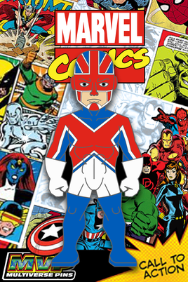 Marvel Comics CAPTAIN BRITAIN Character Pin Phase 7 MultiVersePins